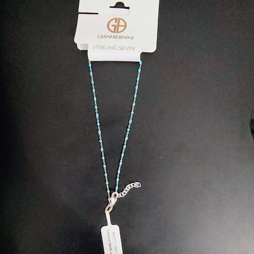 Giani Bernini Enamel Bead Ankle Bracelet in Sterling Silver, 9+1" Extender